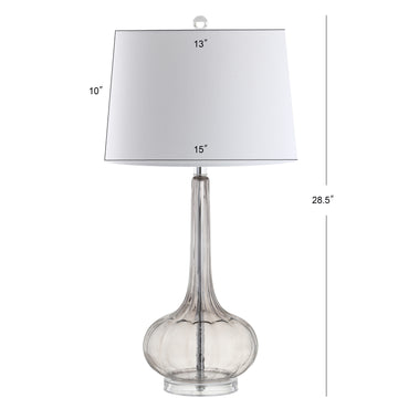 Bette 28.5" Glass Teardrop LED Table Lamp - JONATHAN Y